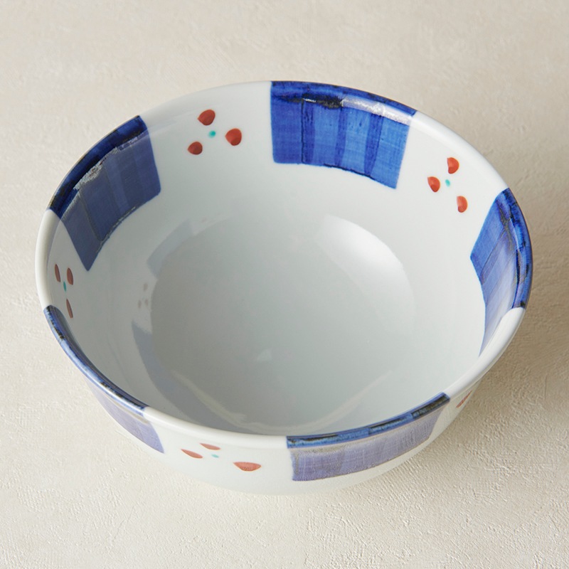 砥部焼 千山窯】反うどん鉢 市松 | タイプ別,どんぶり | 砥部焼通販