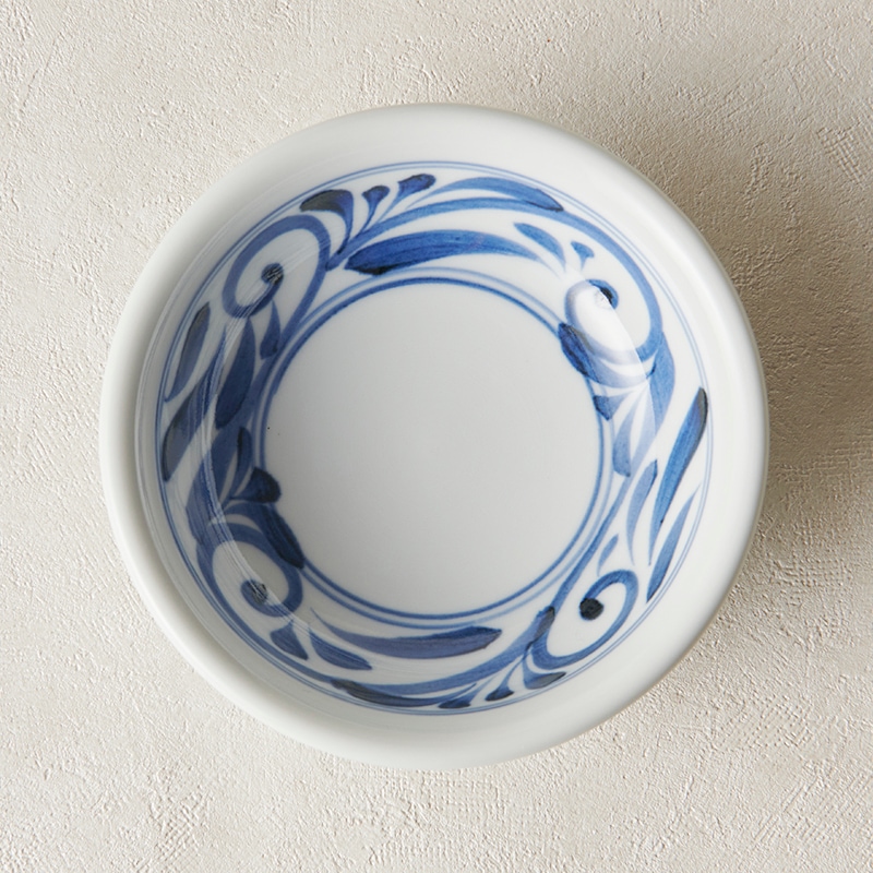 砥部焼 千山窯】玉ぶち鉢小 唐草 | タイプ別,鉢・ボウル,小鉢(12cm未満