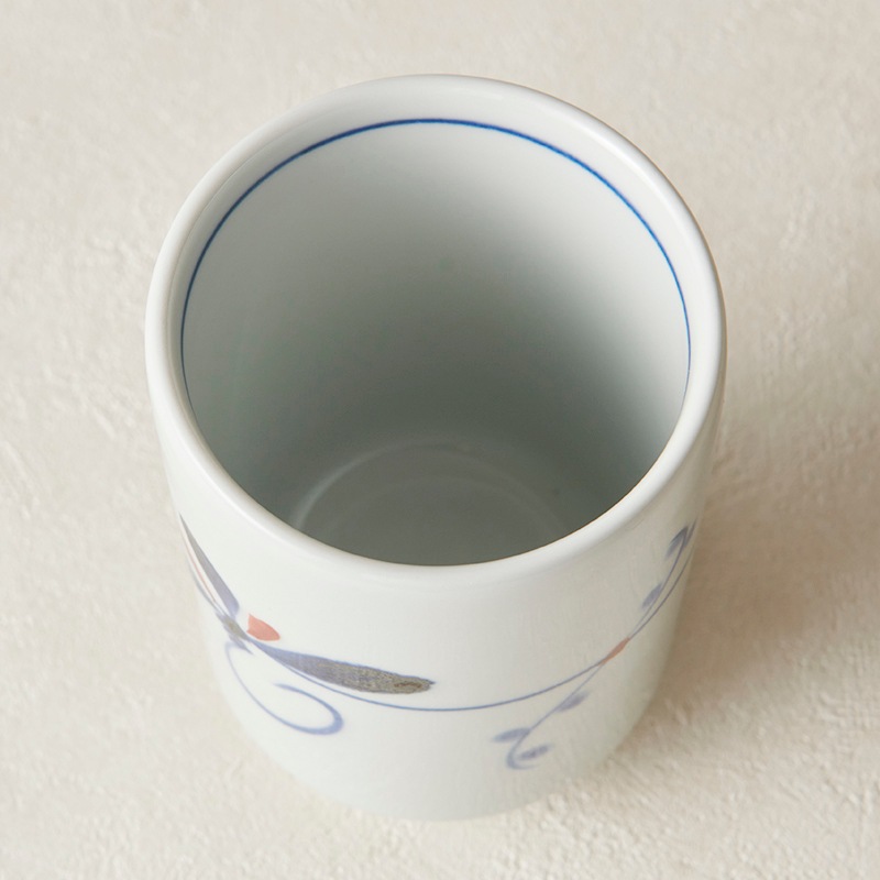 砥部焼 千山窯】湯呑大 上絵とんぼ | タイプ別,カップ,湯呑み