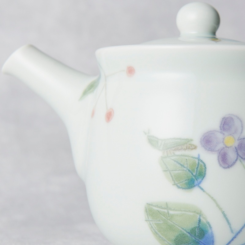 砥部焼 梅乃瀬窯】ティーポット 野花 | タイプ別,急須