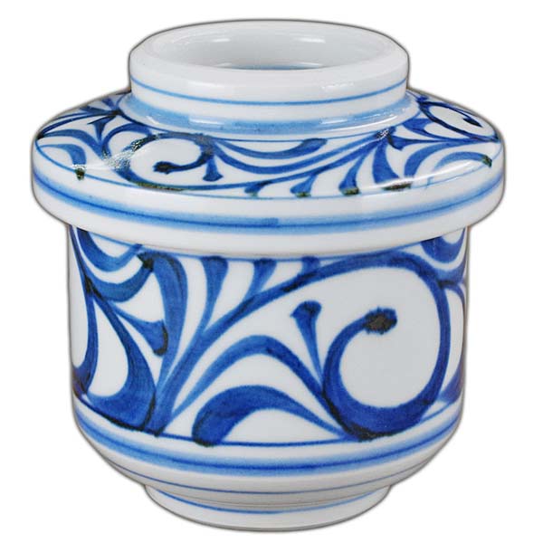 砥部焼 梅山窯 茶碗蒸し碗（唐草）【和食器通販e-tobeyaki.com】