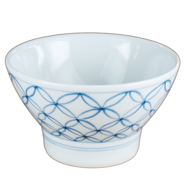 砥部焼 梅山窯 くらわんか茶碗（大）宝つなぎ【和食器通販e-tobeyaki.com】