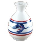 砥部焼 梅山窯 一合徳利（三つ葉）|酒器|酒器などの小物など