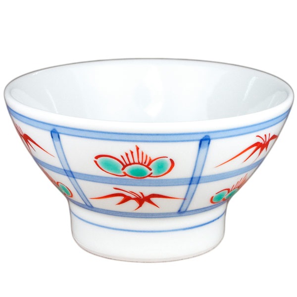 砥部焼 梅山窯 3.7寸平鉢（市松）【和食器通販e-tobeyaki.com】