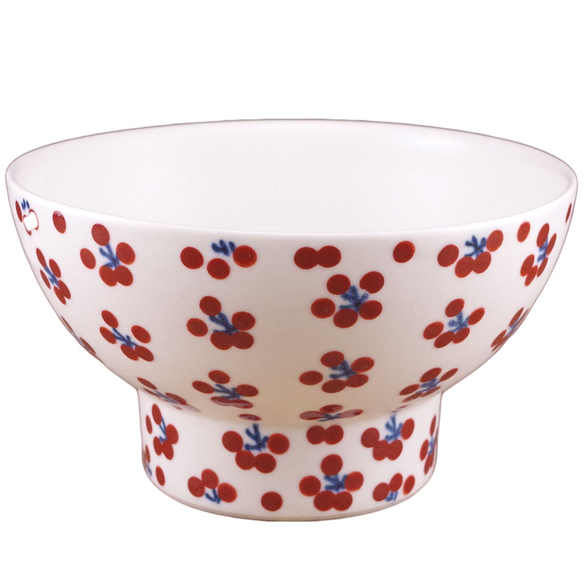 砥部焼 すこし屋 ごはん茶碗（赤小紋）【和食器通販e-tobeyaki.com】