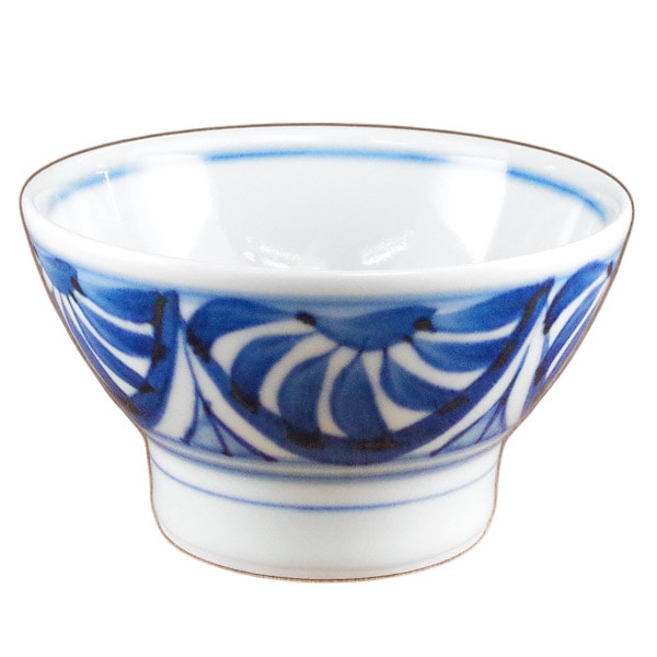 砥部焼・梅山窯・ごはん茶碗（大）菊文【和食器通販e-tobeyaki.com】