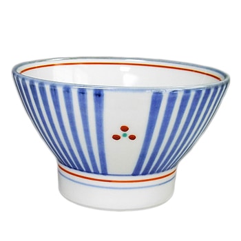 砥部焼、郡中十錦茶碗3点