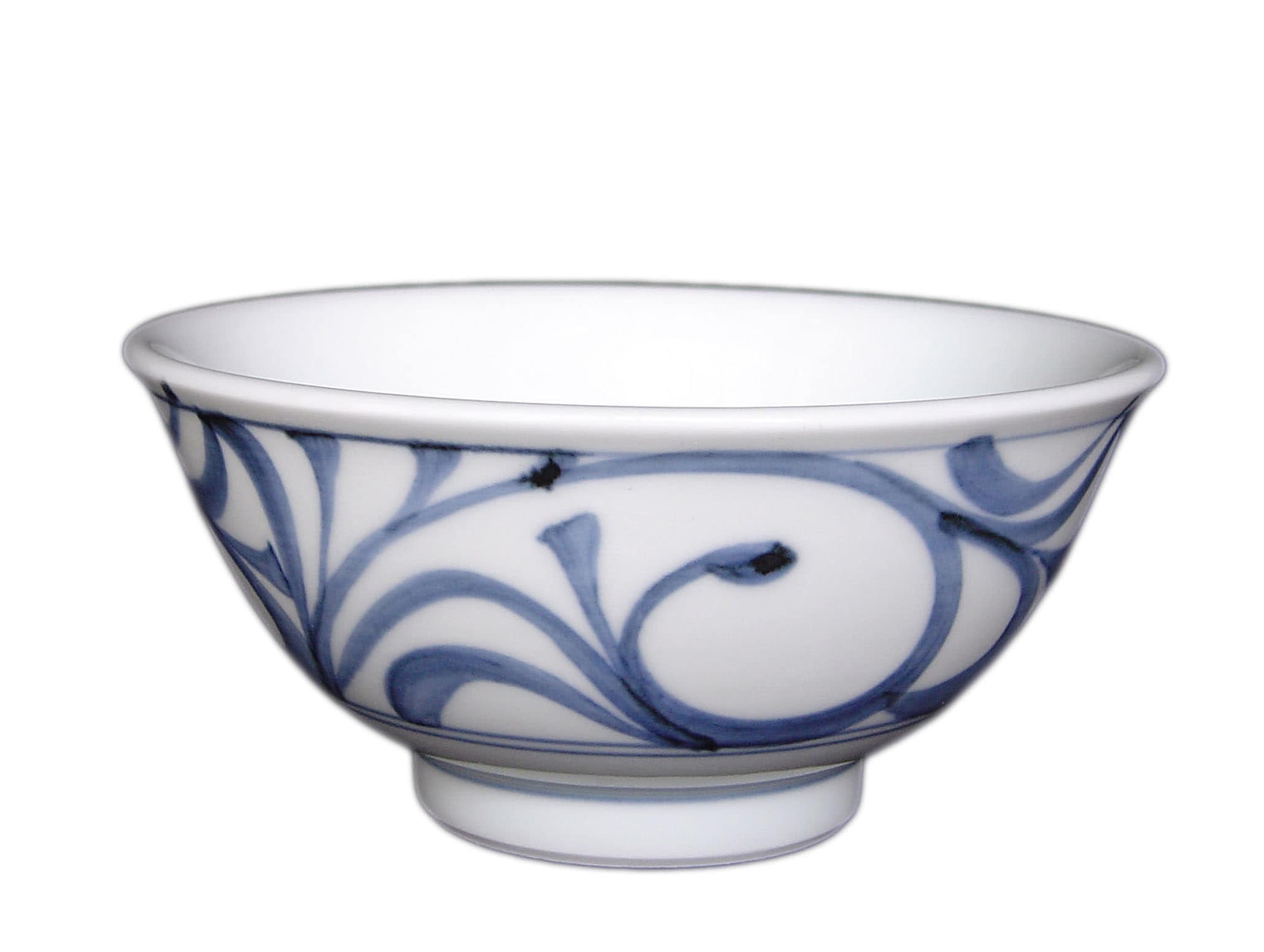 砥部焼・梅山窯・汁碗（小）唐草文【和食器通販e-tobeyaki.com】