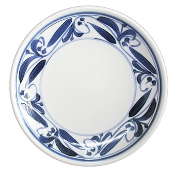 砥部焼 大皿 砥部焼 江泉窯 丸皿（大）唐草文【和食器通販e-tobeyaki.com】