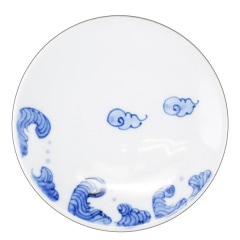 砥部焼 陽貴窯 5寸丸皿（雲）【和食器通販e-tobeyaki.com】