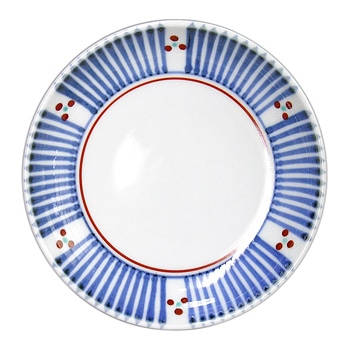 丸焼き / V.A. 砥部焼・梅山窯・4.6寸丸皿（十草）【和食器通販e-tobeyaki.com】