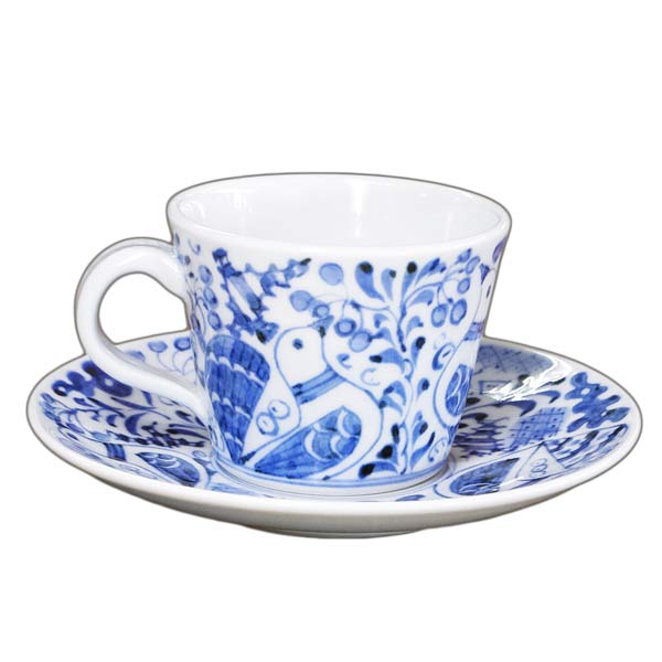砥部焼 陽貴窯 コーヒーカップ（鳥更紗）【和食器通販e-tobeyaki.com】