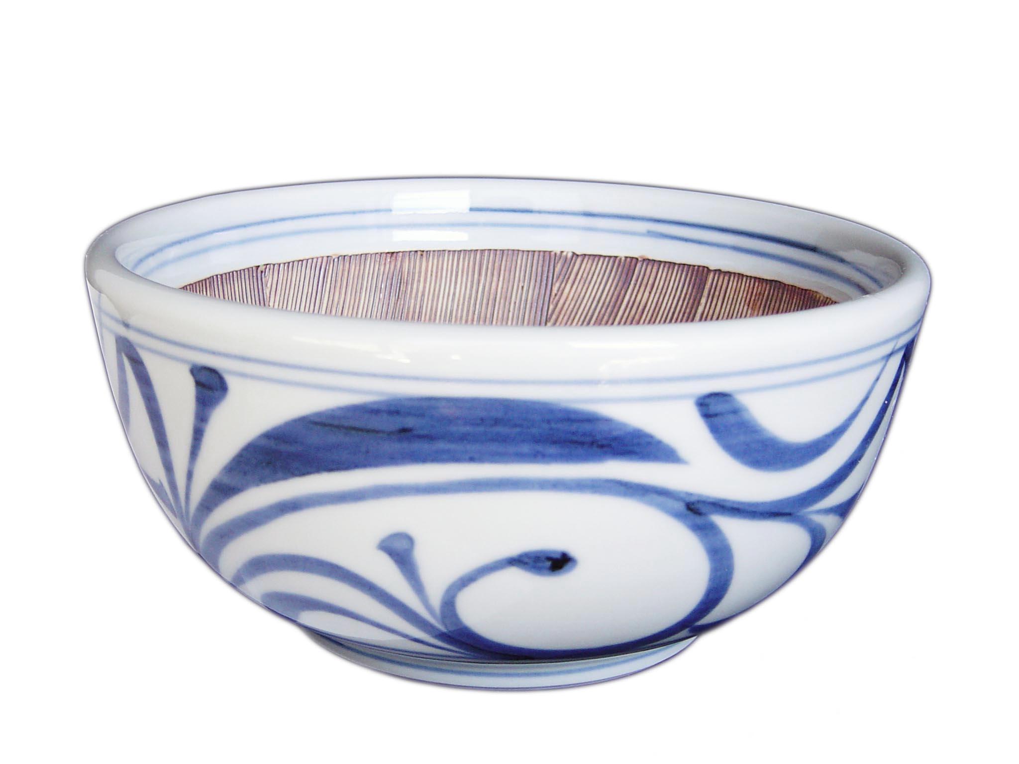 砥部焼「すり鉢（大）唐草 」１ツ【  送料確認用出品  】 砥部焼 梅山窯・6寸すり鉢（唐草） 和食器通販 【e-tobeyaki.com】
