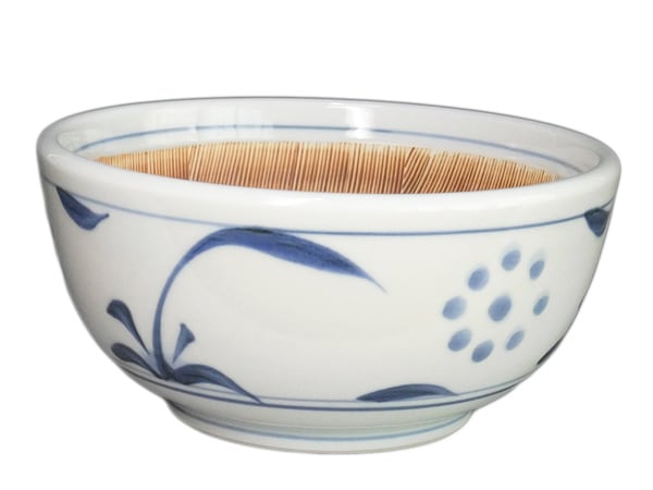 砥部焼 梅山窯 6寸ボール 2個セット 内外唐草、呉須朱線 楽天