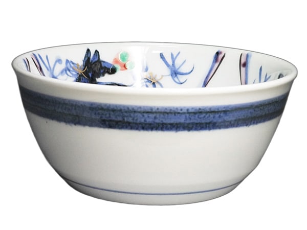 砥部焼 西岡工房 中鉢 砥部焼・西岡工房・中鉢(馬絵)【和食器通販e-tobeyaki.com】