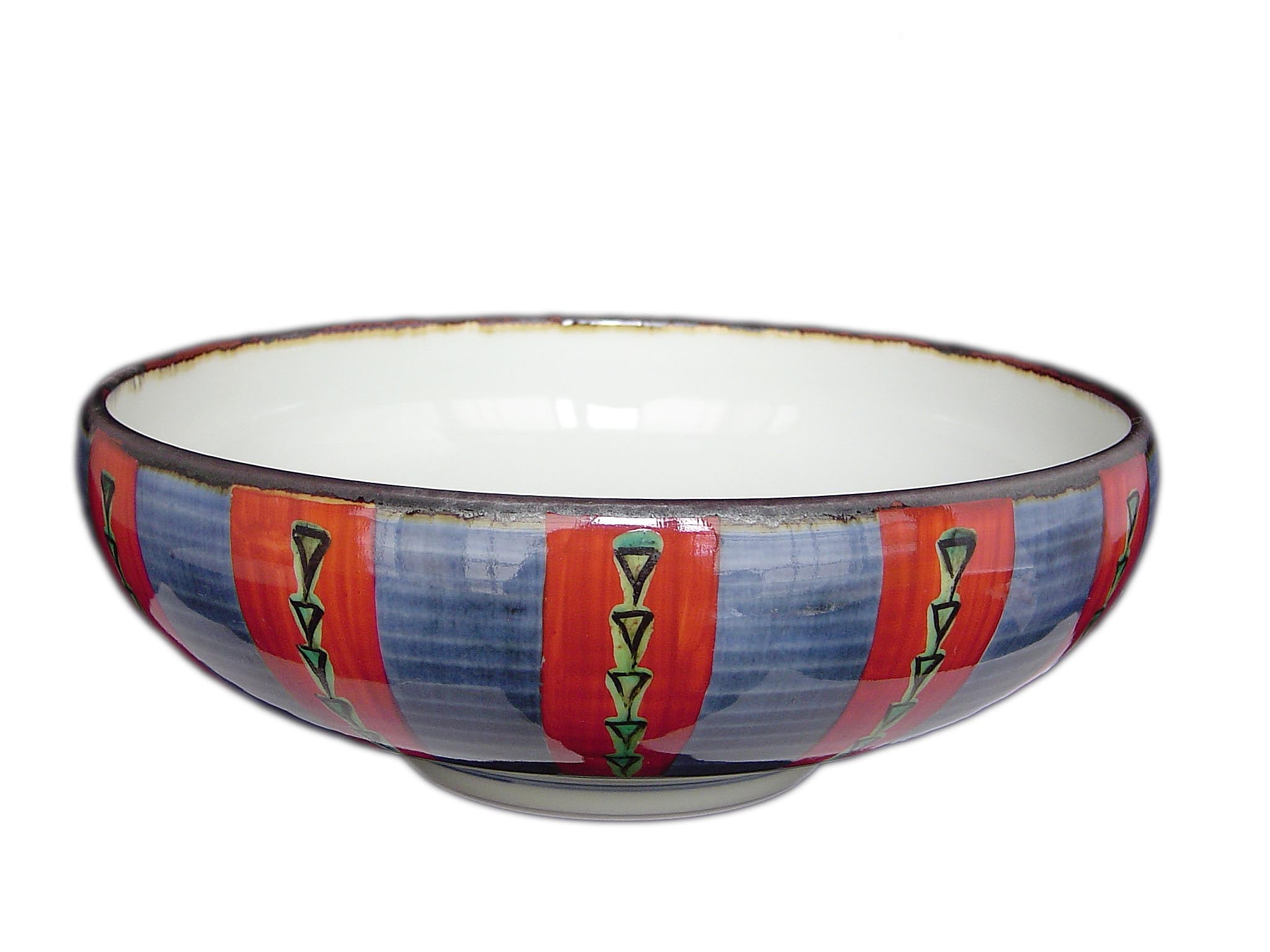 砥部焼 梅山窯・7寸色絵鉢【和食器通販e-tobeyaki.com】