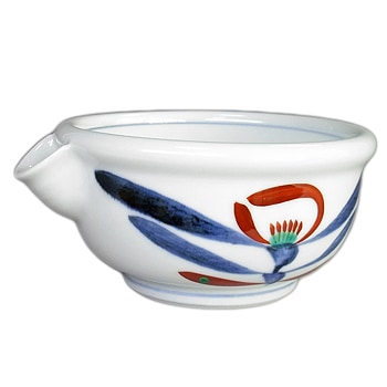 砥部焼・梅山窯・平片口（朱花） : 砥部焼 梅山窯 平片口（赤花） : ホーム＆キッチン