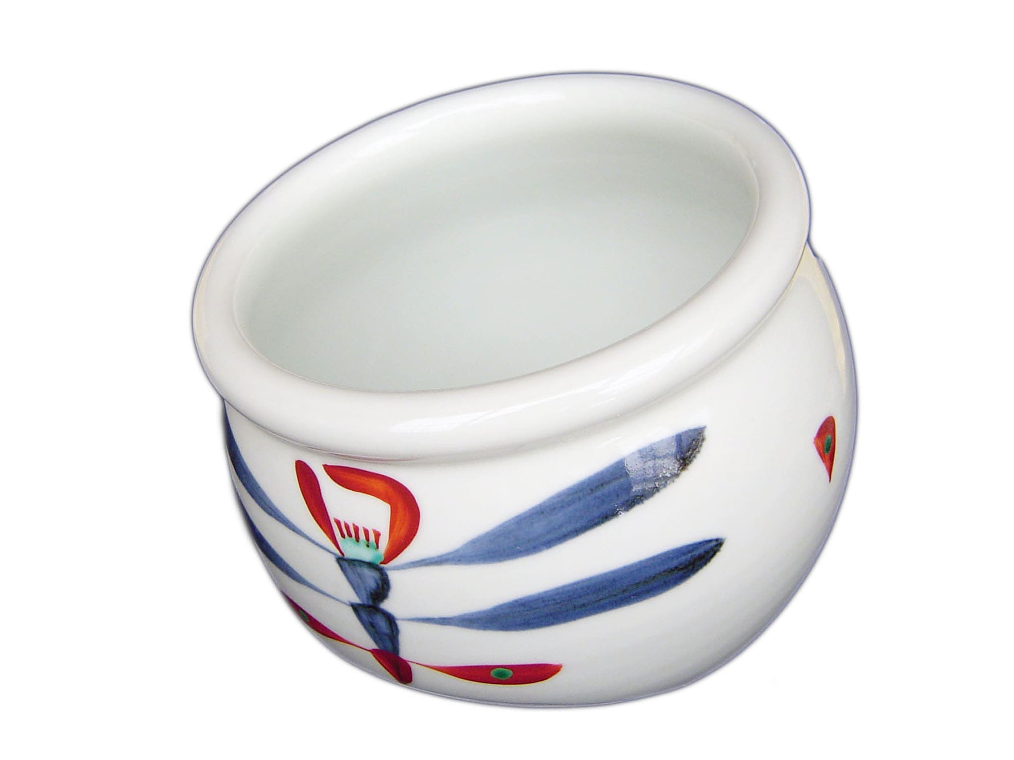 砥部焼・梅山窯・がら入れ（朱花）【和食器通販e-tobeyaki.com】