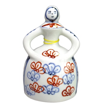 砥部焼・梅山窯・ベル人形（花文）【和食器通販e-tobeyaki.com】