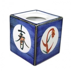 砥部焼・梅山窯・角灰落とし（春秋）【和食器通販e-tobeyaki.com】