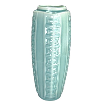 砥部焼・雲石窯・青磁丸算木花入れ【和食器通販e-tobeyaki.com】