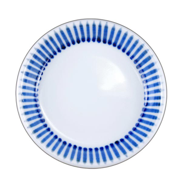 砥部焼 梅山窯・3寸平小皿（十草文） 和食器通販【e-tobeyaki.com】