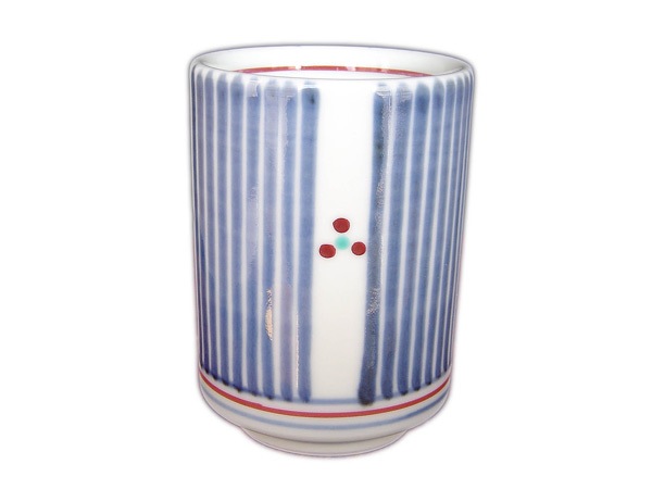 砥部焼・梅山窯・松湯呑み（十草三つ文）【和食器通販e-tobeyaki