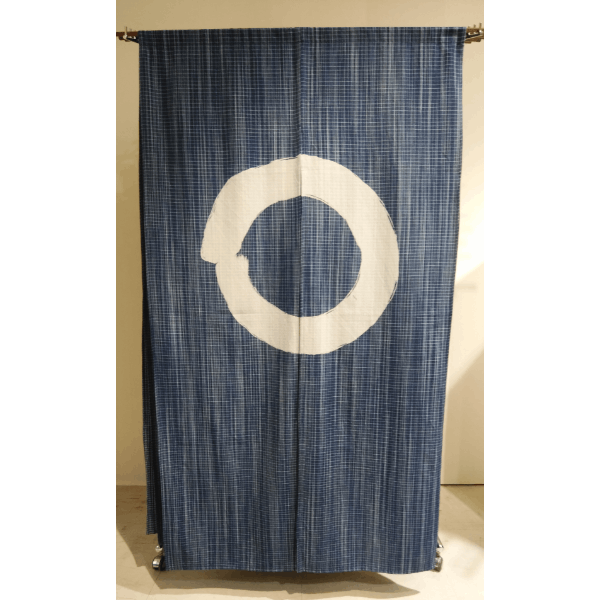 【新品】武州正藍染  手染めのれん85×150cm　かすり 武州正藍染 麻の葉のれん 150cm | 埼玉県羽生市 | ふるさと納税