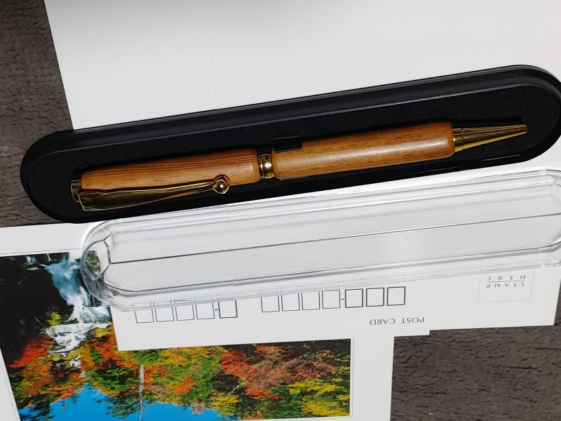 日光杉並木400年手作りボールペン「日光スマート・ツリー」〈送料無料〉（スリム・タイプ）