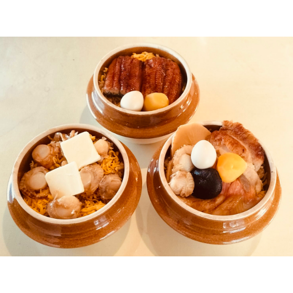 冷凍うつのみや釜めし3種セット（帆立バター・五目・うなぎ）