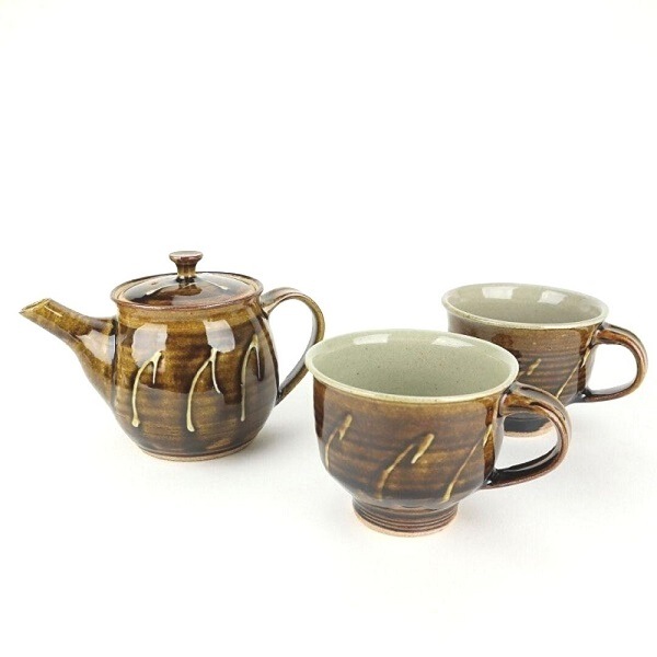 益子焼　大塚雅淑　イッチンポット＆マグカップセット