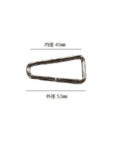 角カン】 太さ4mm 幅(横)45mm 変形 ロー付 | 線材金具,角カン,幅 45mm