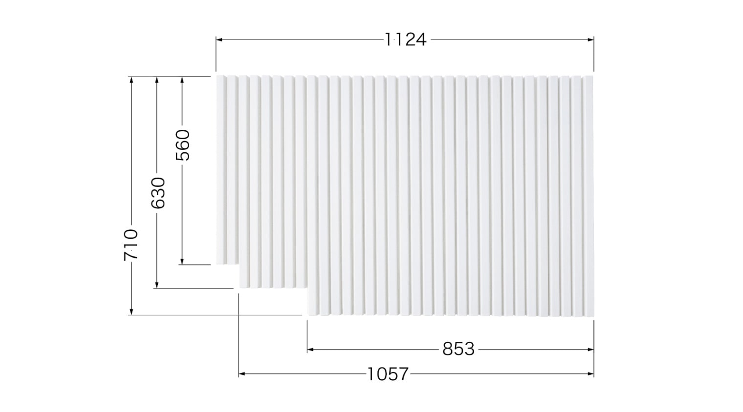 トクラス お風呂の蓋 巻きフタ 風呂蓋 ヤマハ63L 774×1536太陽合成