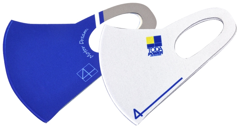 TODA RACING オリジナルマスク 白/青 SET