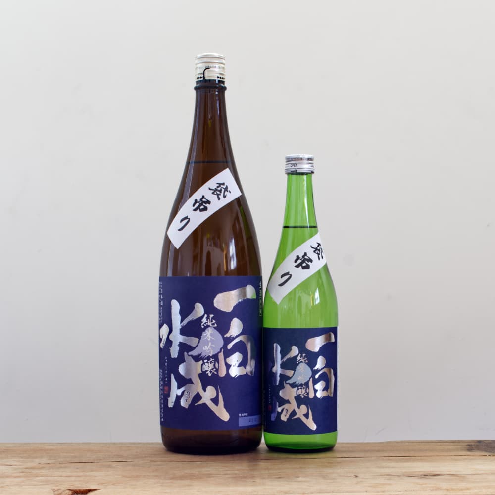 0474　竹本勘一 バラ 1980年 一水会会員 一白水成 純米吟醸 袋吊り 生酒 1,800ml