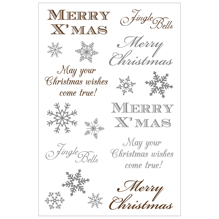 エルベール スーパーデザインフィルム クリスマス PPF-302/MERRY X'MAS 雪の結晶