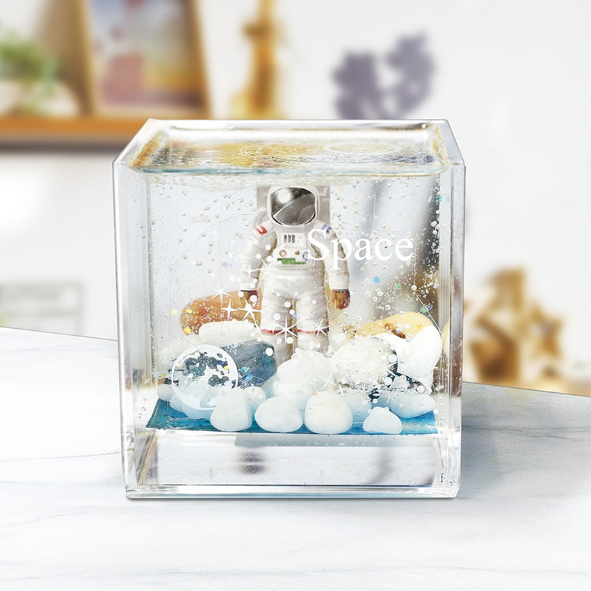 【お買い得品】3Dシリコンゲル 固まるハーバリウムスターターキット 宇宙キューブ RSK-326 エルベール