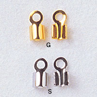 ひも止め(大) 8mm 4個 ゴールド/シルバー