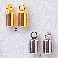 エンドキャップ 内径5mm 2個 ゴールド/シルバー