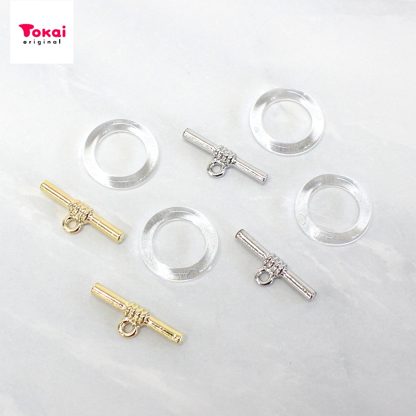 アクリルリングTバーセット リング18mmバー23mm ゴールド