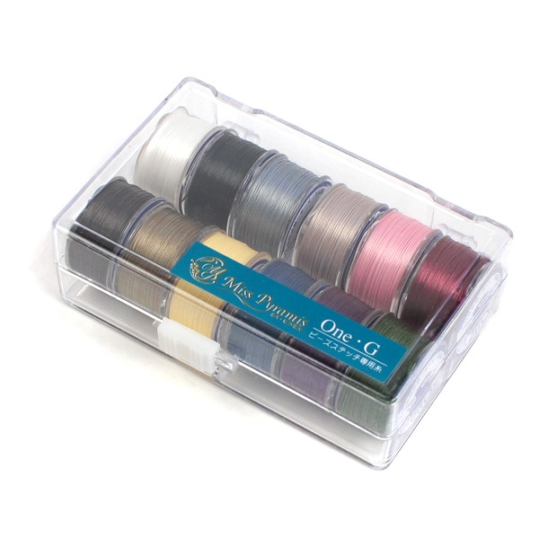 ビーズ　糸・コード　ビーズステッチ糸 One-G 12色セット PT-1001