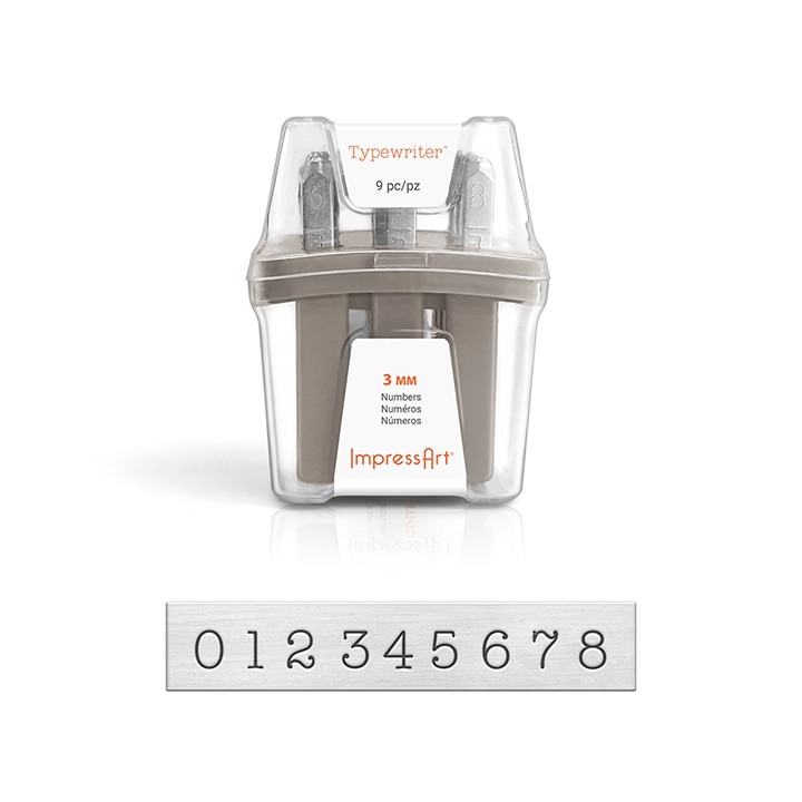 ImpressArt(インプレスアート) レタースタンプ 3mm 数字 タイプライター 