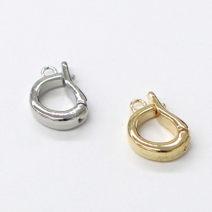 CraftCafe クリッカー甲丸 約11×8×3mm 1ヶ ゴールド・シルバー