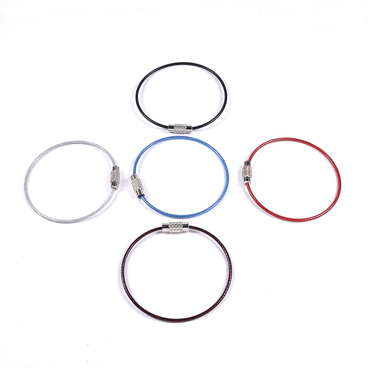 ワイヤーリングキーホルダー 約50mm 2個入り