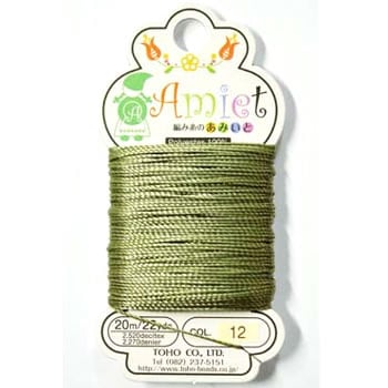 ビーズ　糸・コード あみいと 糸　うぐいす 12