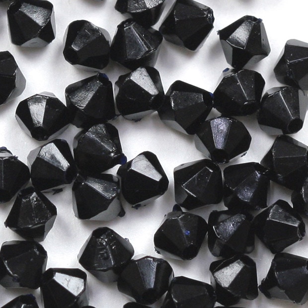 ビーズ　アクリルビーズ　ソロバン型　ジェット 3mm 4mm