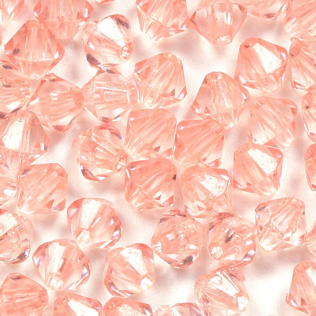 ビーズ　アクリルビーズ　ソロバン型　Sピンク 3mm 4mm