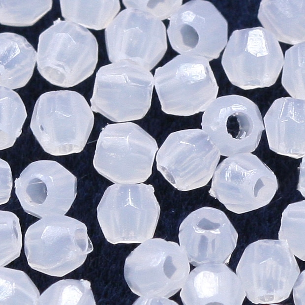 ビーズ　アクリルビーズ　タワラ型　Wオパール 3mm 4mm