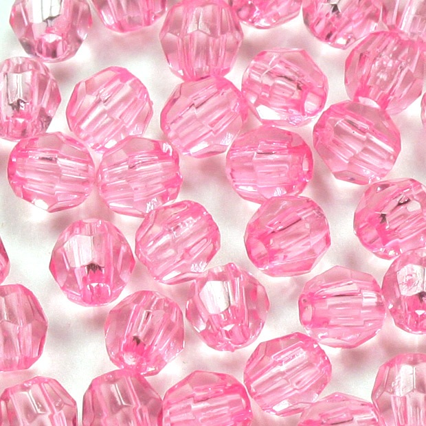 ビーズ　アクリルビーズ　タワラ型　ローズ 3mm 4mm