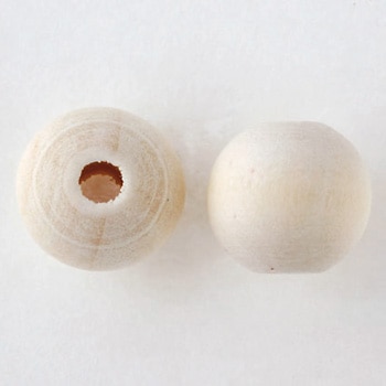 ウッドビーズ　5mm～20mm ナチュラル